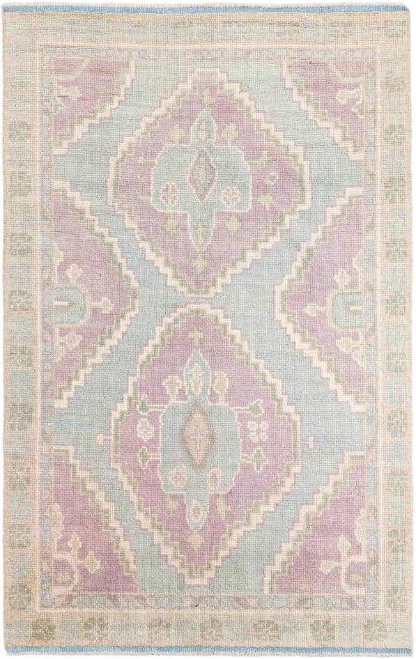 Detail image of 5' 10 x 9' 2 Hand Knotted Moroccan Wool Rug