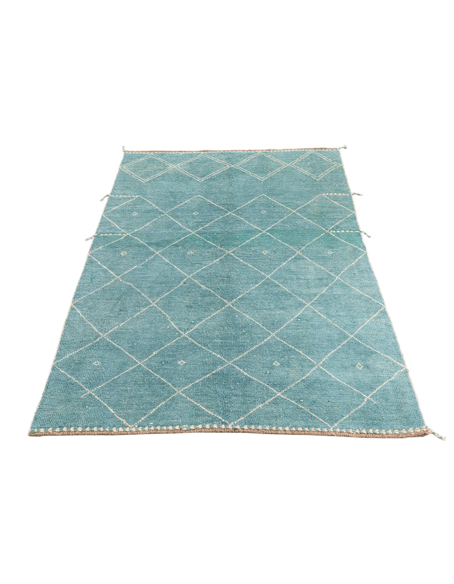 5' 2 x 7' 4 Hand Knotted Moroccan Wool Rug