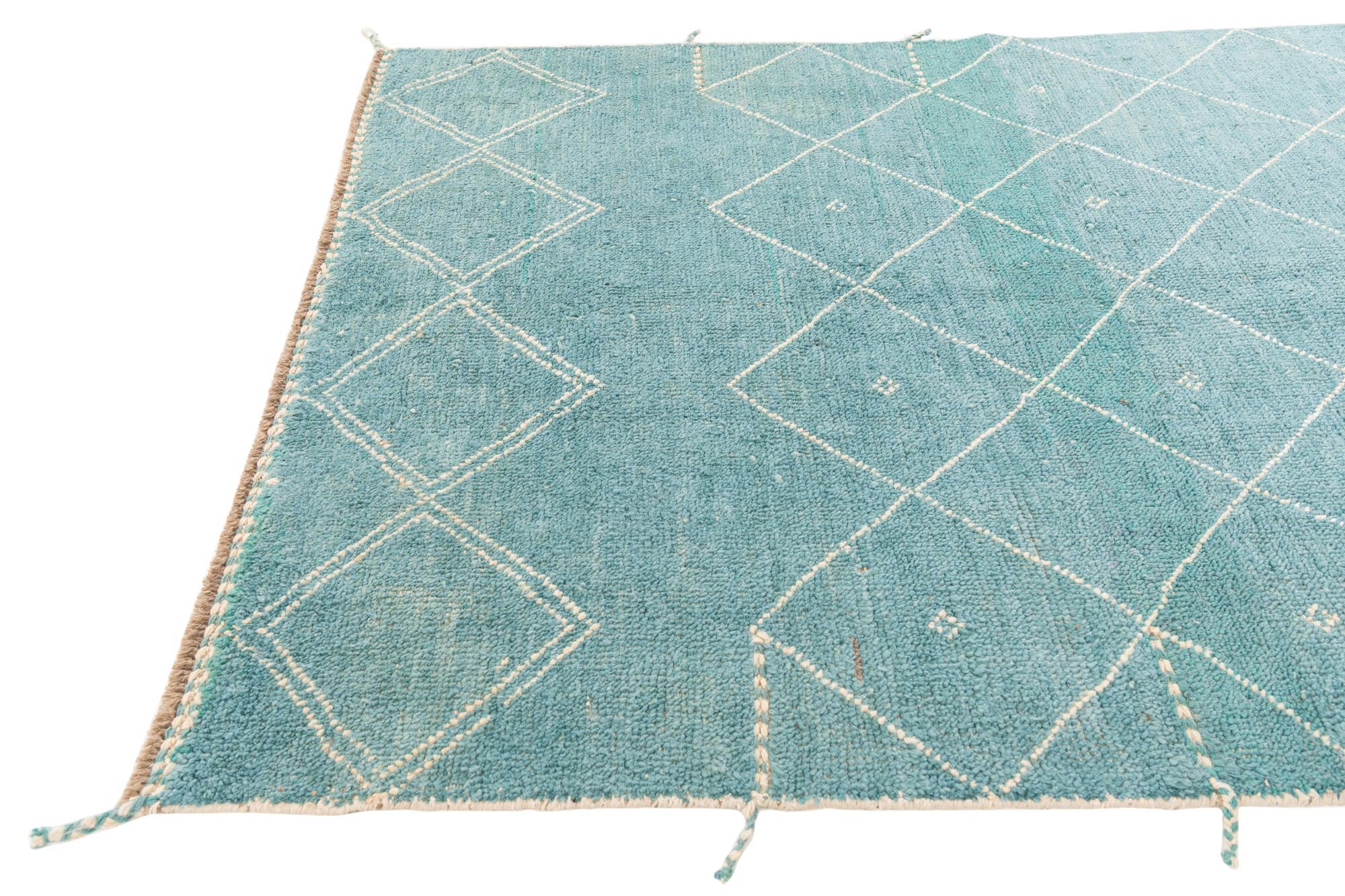 5' 2 x 7' 4 Hand Knotted Moroccan Wool Rug