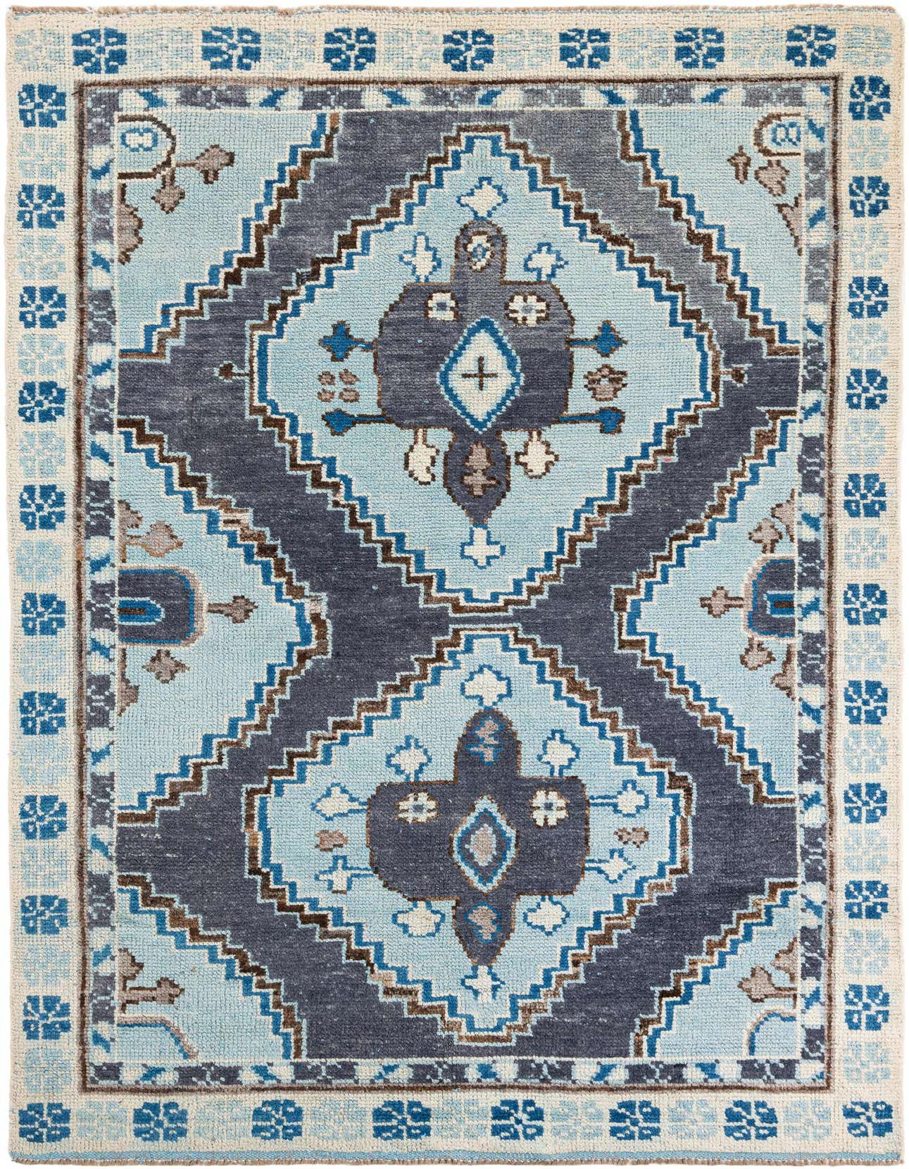 5' 10 x 9' 1 Hand Knotted Moroccan Wool Rug