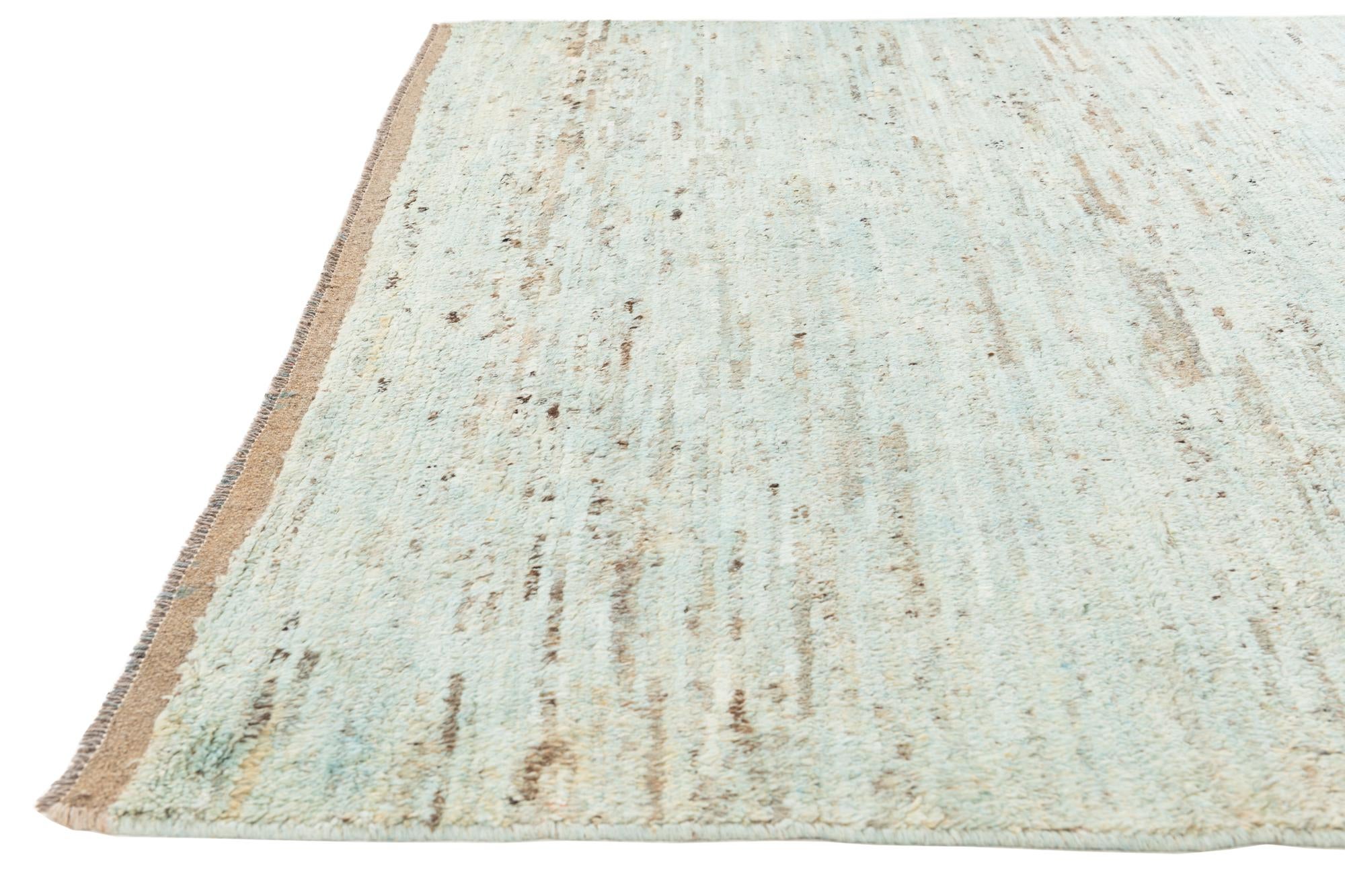 6' 7 x 9' 9 Hand Knotted Moroccan Wool Rug