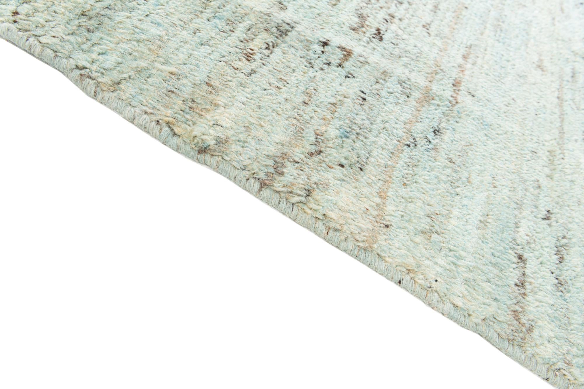 6' 7 x 9' 9 Hand Knotted Moroccan Wool Rug