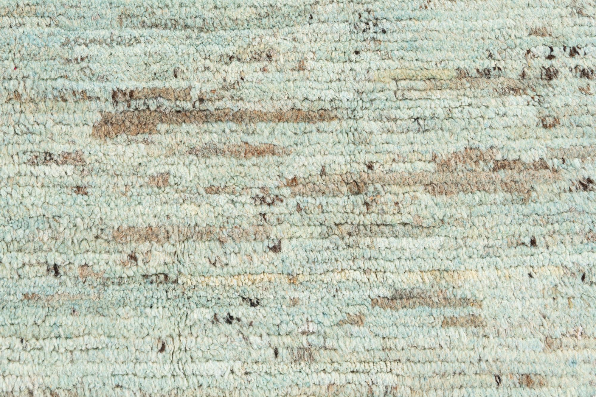 6' 7 x 9' 9 Hand Knotted Moroccan Wool Rug