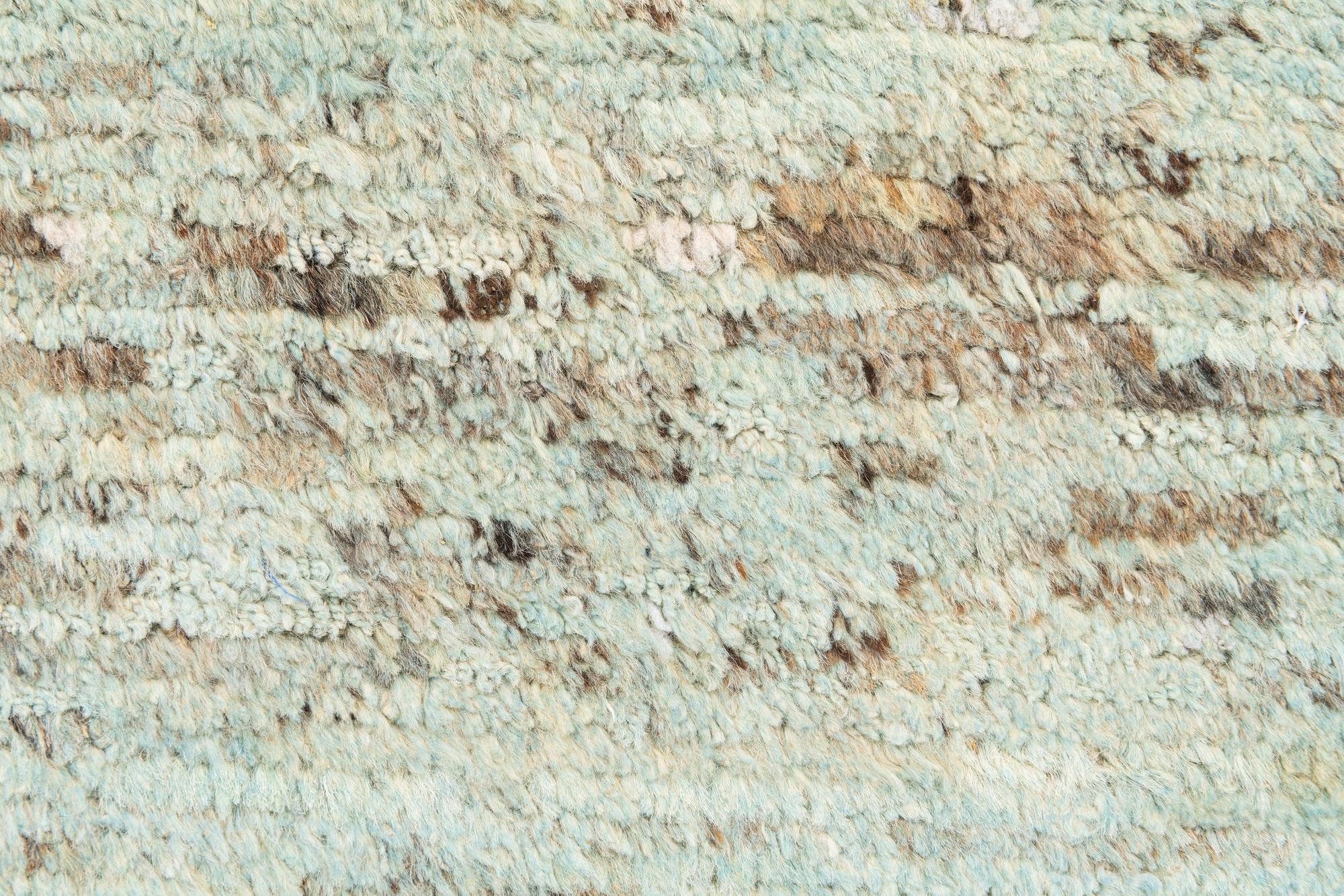 6' 7 x 9' 9 Hand Knotted Moroccan Wool Rug