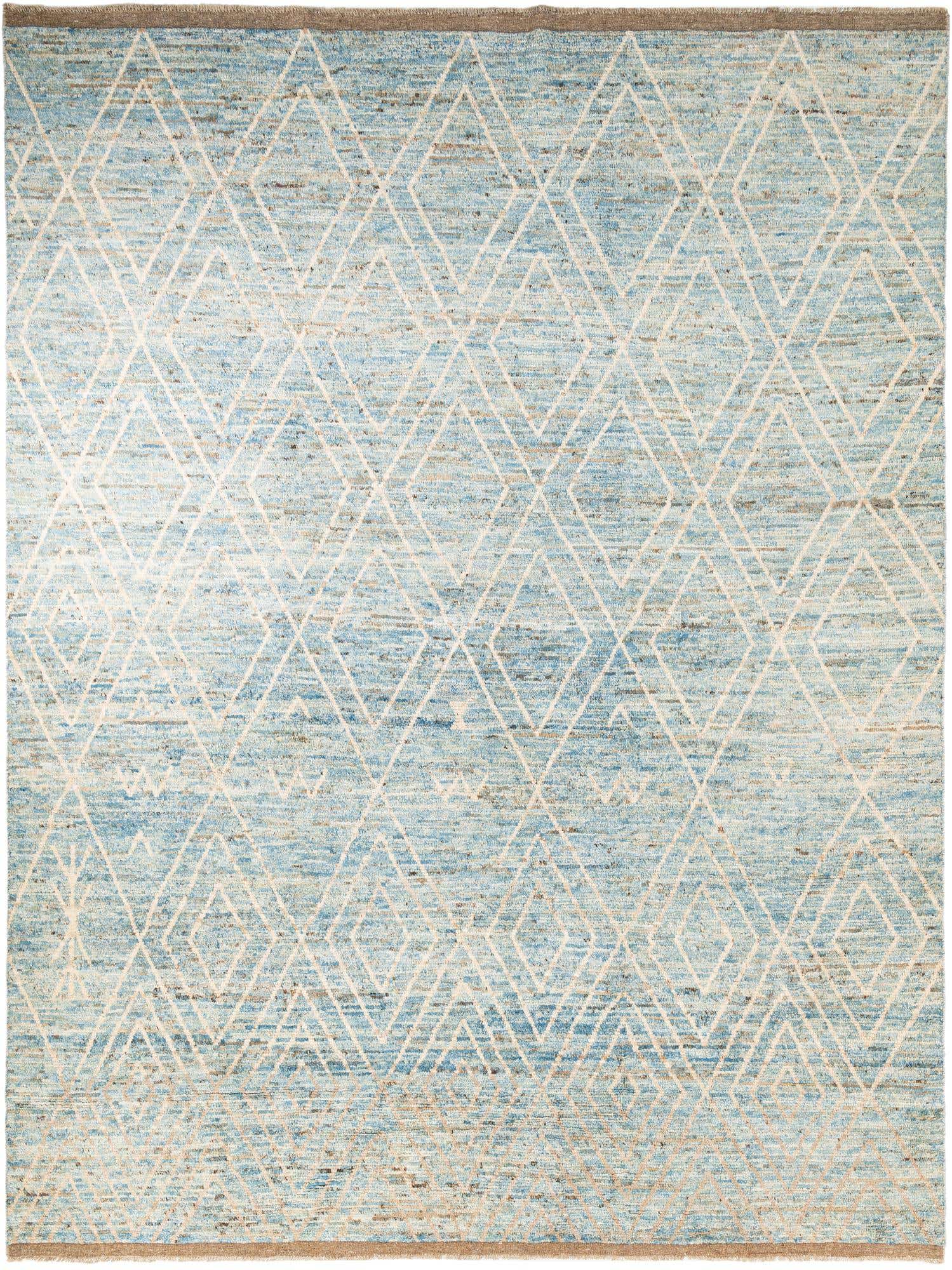 10' 3 x 13' 7 Hand Knotted Moroccan Wool Rug