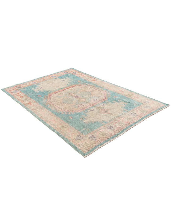 Detail image of 4' 4 x 6' 4 Hand Knotted Moroccan Wool Rug