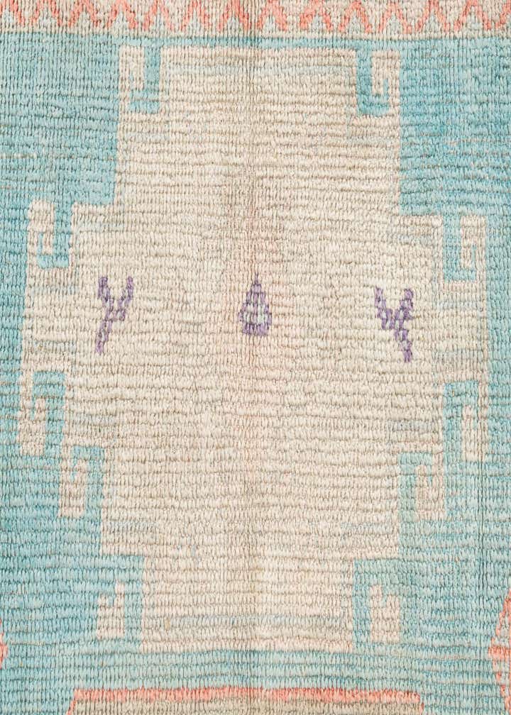 4' 4 x 6' 4 Hand Knotted Moroccan Wool Rug