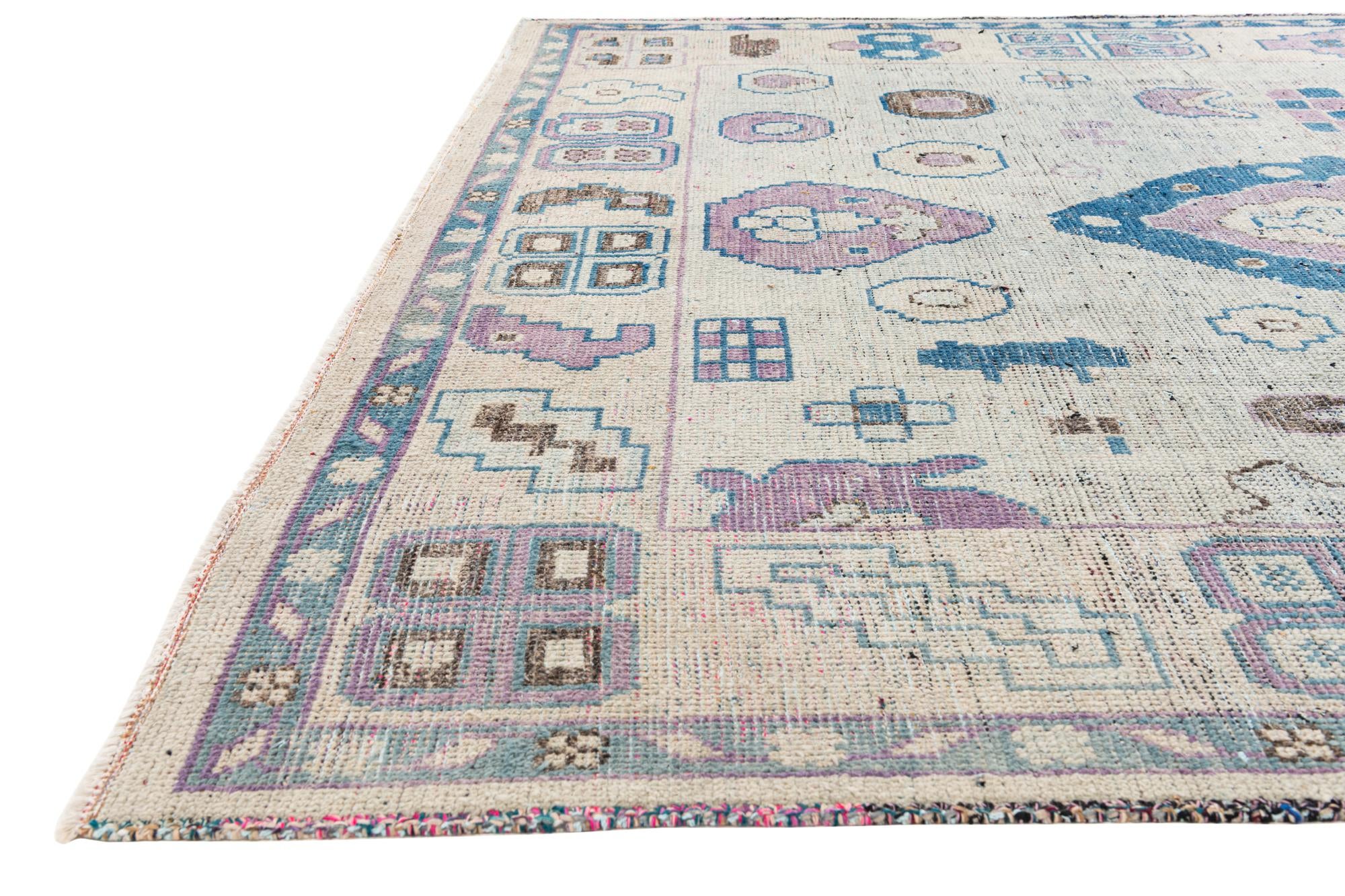 8' 8 x 12' Hand Knotted Moroccan Wool Rug