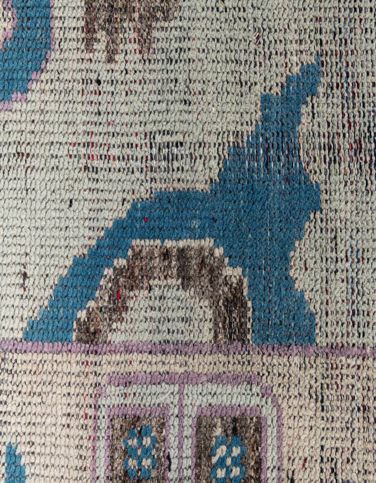 Detail image of 8' 8 x 12'  Hand Knotted Moroccan Wool Rug