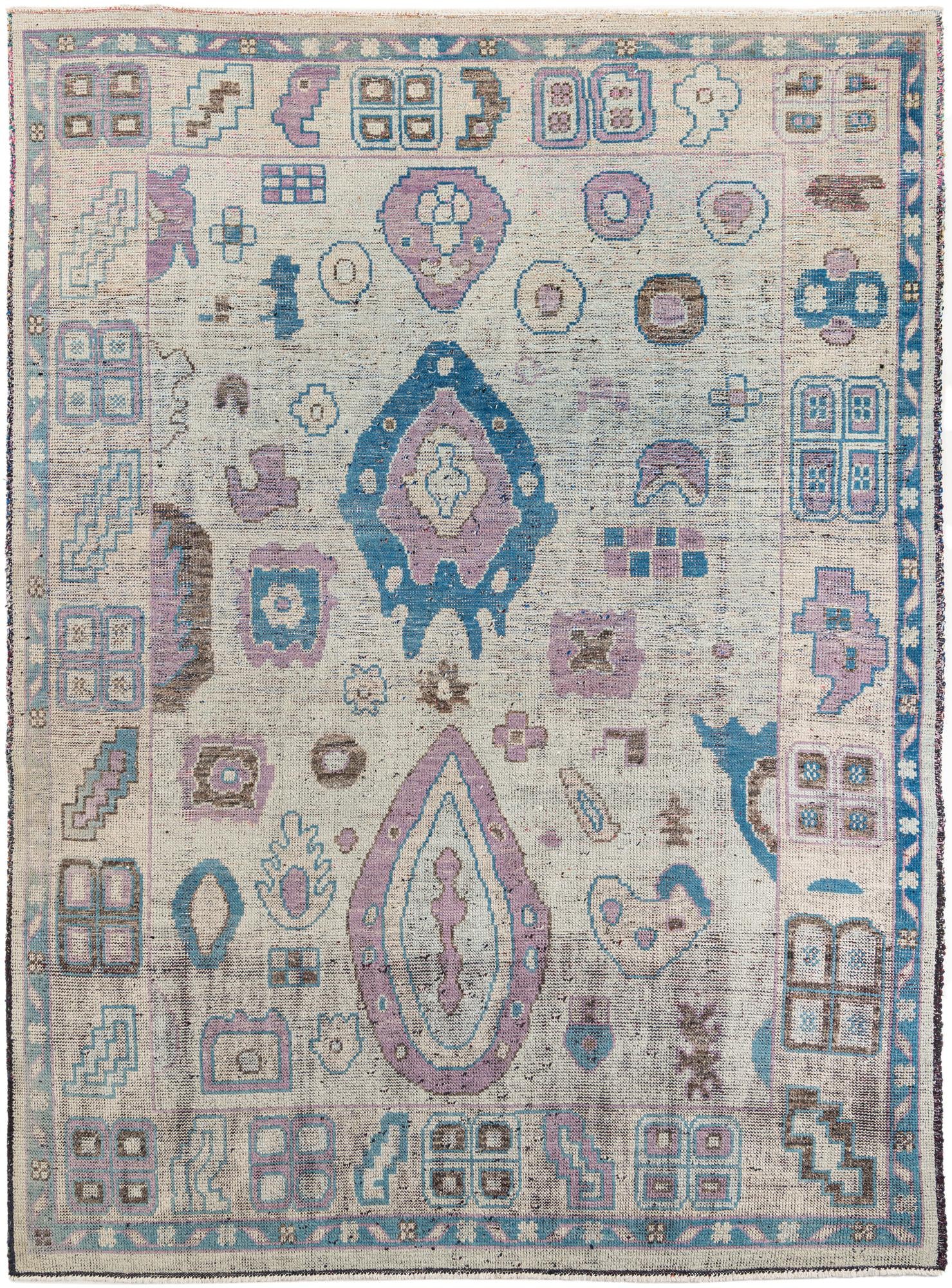 8' 8 x 12' Hand Knotted Moroccan Wool Rug