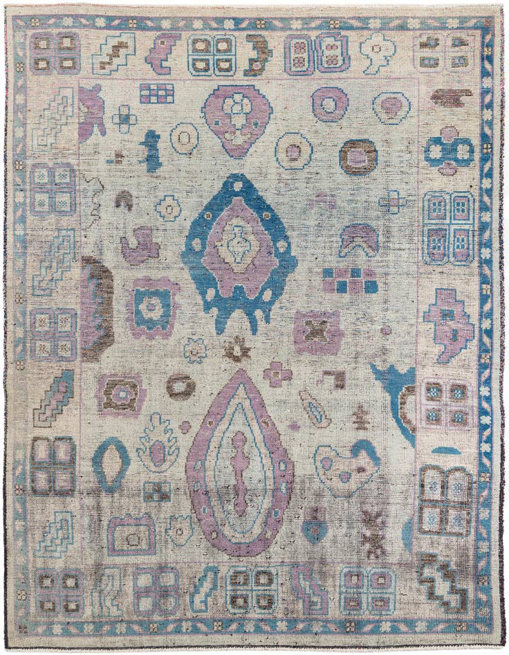 Detail image of 8' 8 x 12' Hand Knotted Moroccan Wool Rug