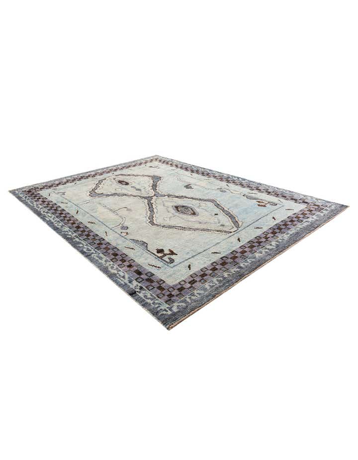 7' 6 x 10' 3 Hand Knotted Moroccan Wool Rug
