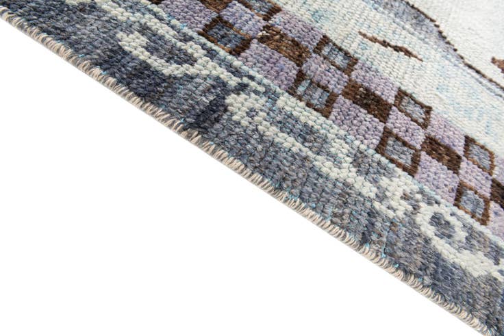 Detail image of 7' 6 x 10' 3 Hand Knotted Moroccan Wool Rug