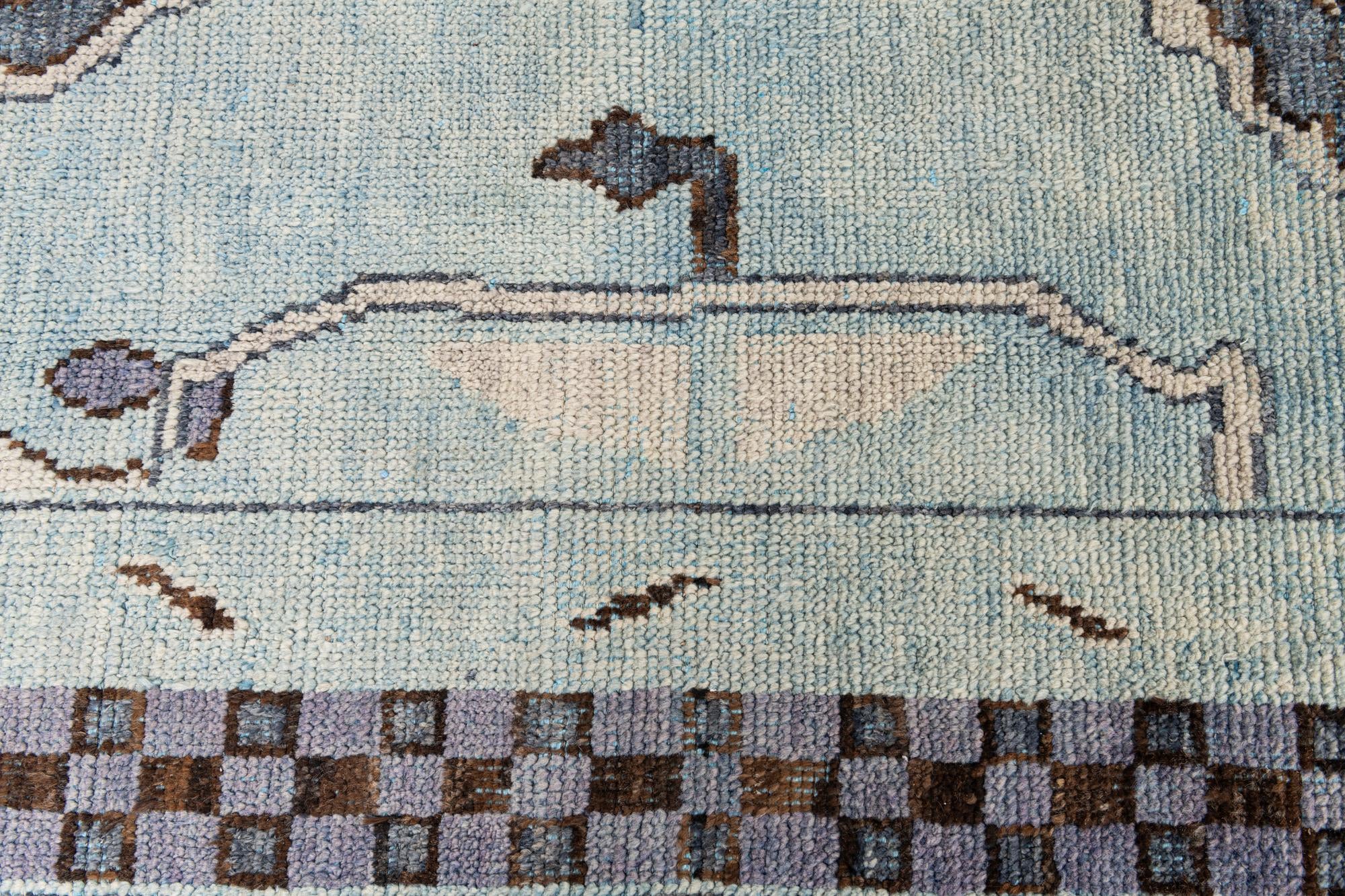 7' 6 x 10' 3 Hand Knotted Moroccan Wool Rug