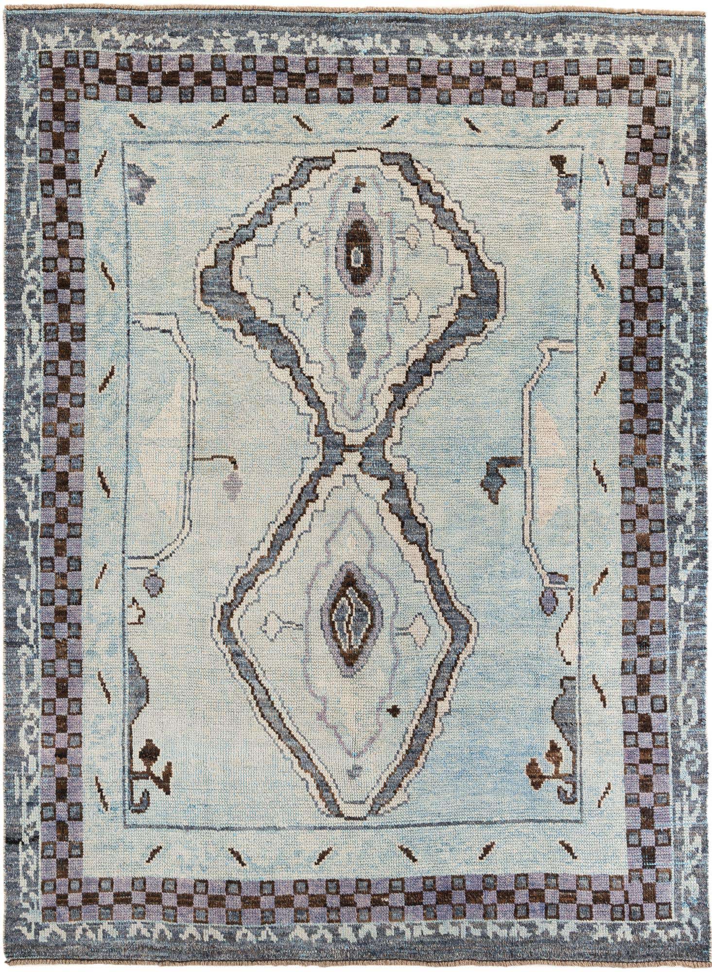 7' 6 x 10' 3 Hand Knotted Moroccan Wool Rug