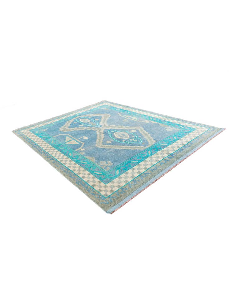 Detail image of 7' 9 x 9' 9  Hand Knotted Moroccan Wool Rug