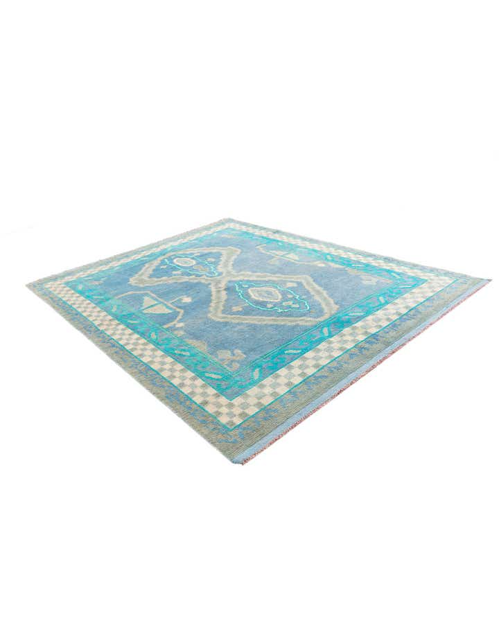 7' 9 x 9' 9 Hand Knotted Moroccan Wool Rug