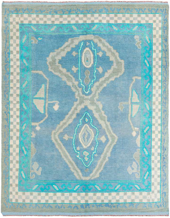 7' 9 x 9' 9 Hand Knotted Moroccan Wool Rug