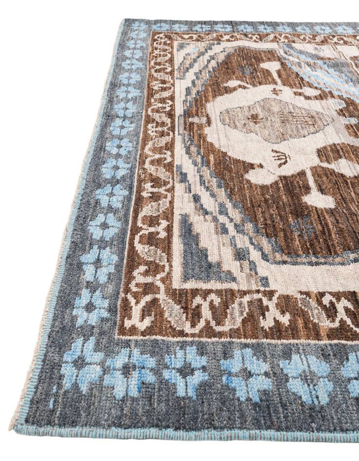 Detail image of 10' 2 x 14' 5  Hand Knotted Moroccan Wool Rug