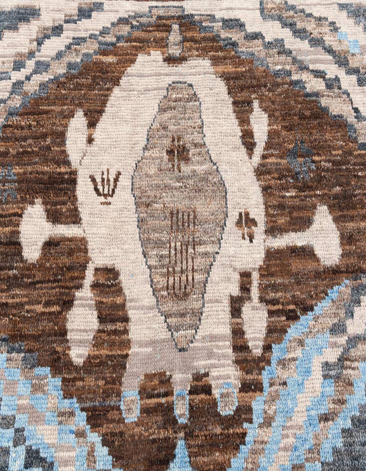 Detail image of 10' 2 x 14' 5  Hand Knotted Moroccan Wool Rug
