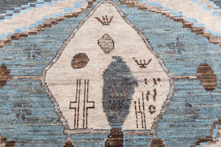 10' 2 x 14' 5 Hand Knotted Moroccan Wool Rug