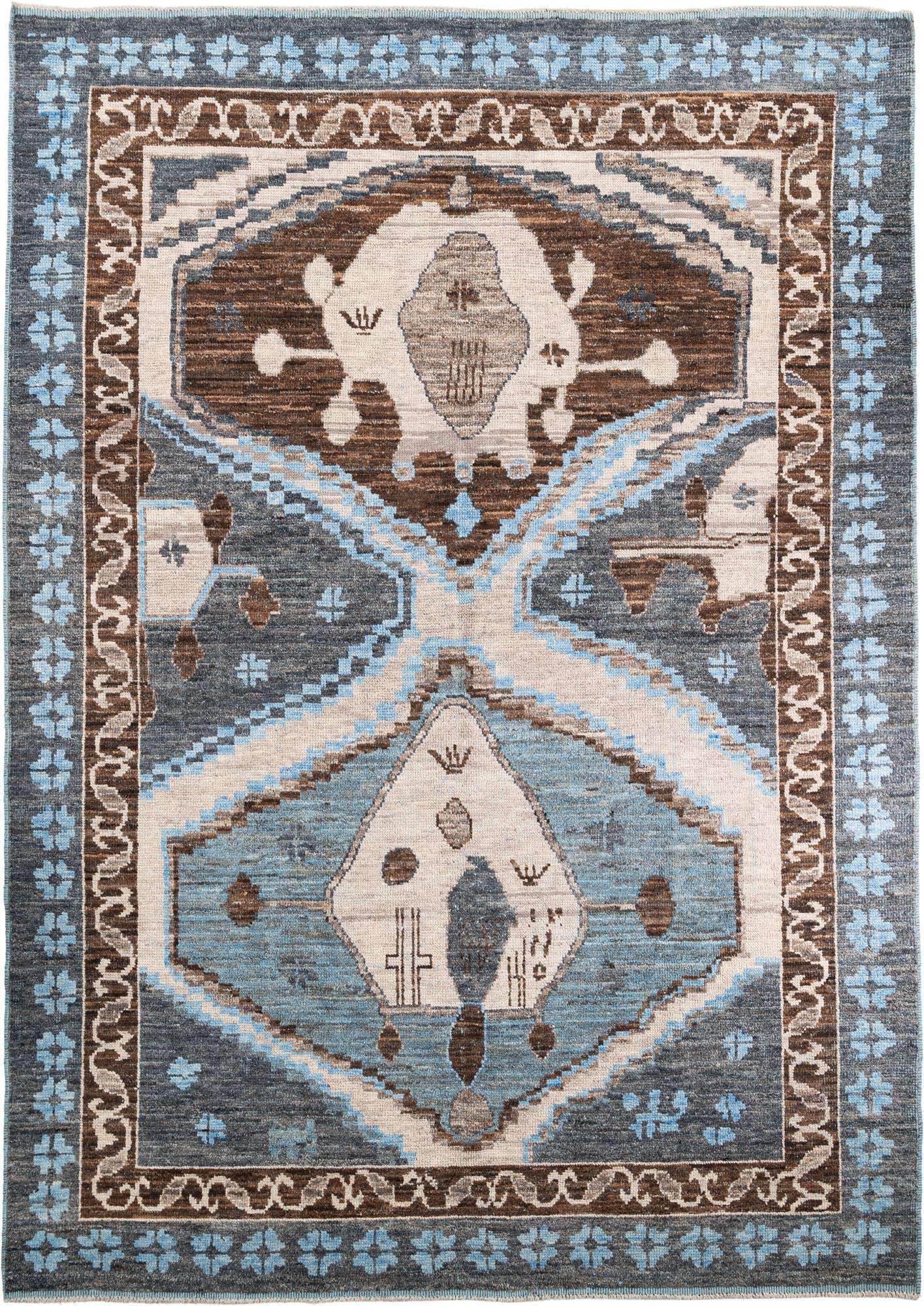 10' 2 x 14' 5 Hand Knotted Moroccan Wool Rug