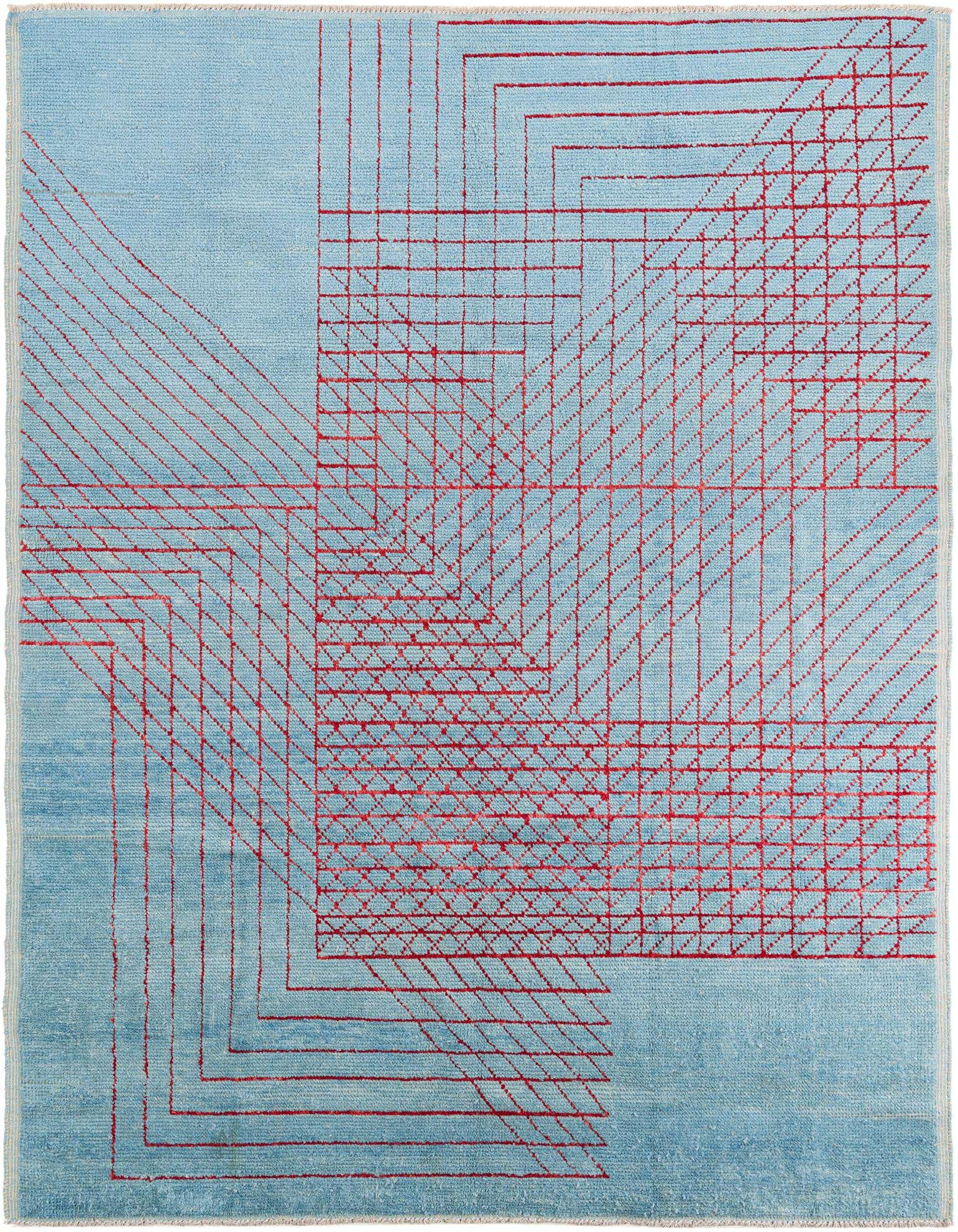 7' 10 x 10' 3 Hand Knotted Moroccan Wool Rug