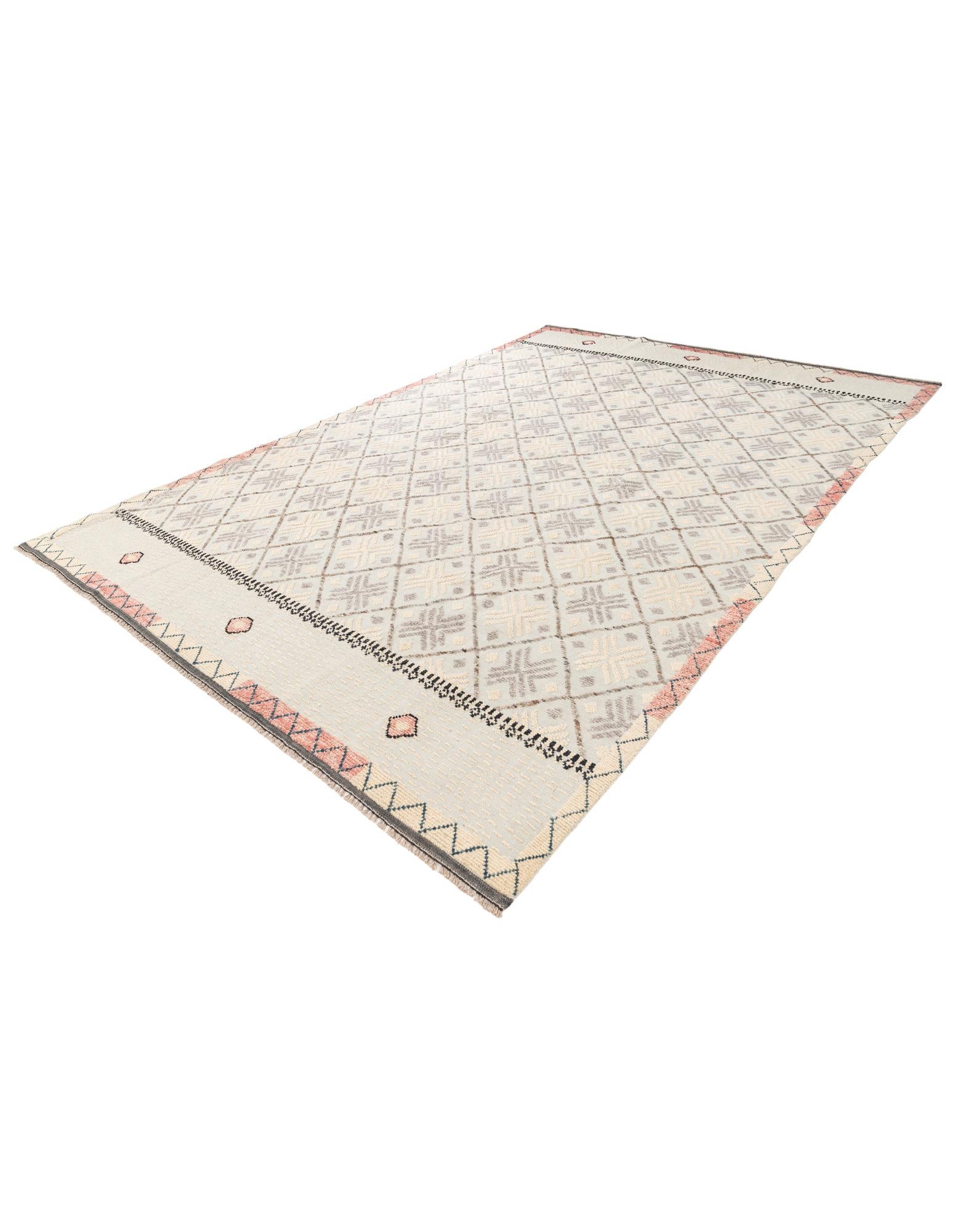 8' 8 x 12' 8 Hand Knotted Moroccan Wool Rug