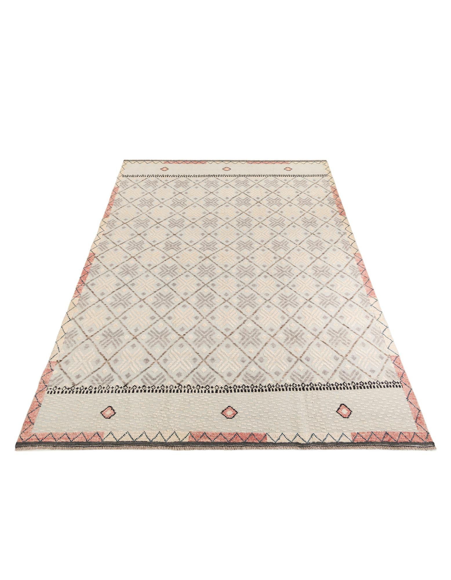8' 8 x 12' 8 Hand Knotted Moroccan Wool Rug