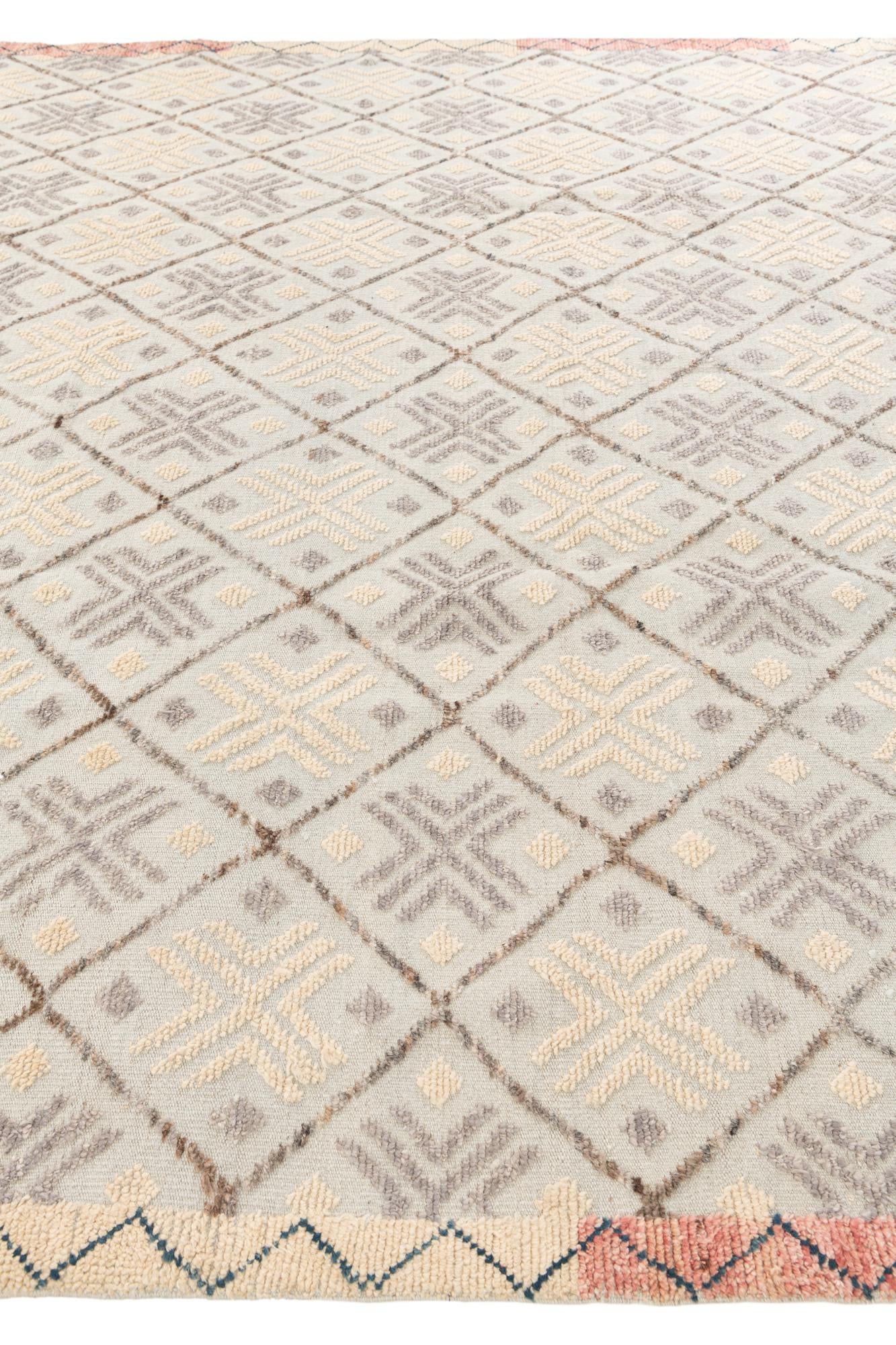 8' 8 x 12' 8 Hand Knotted Moroccan Wool Rug