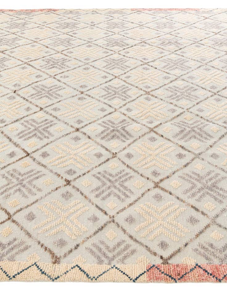 Detail image of 8' 8 x 12' 8  Hand Knotted Moroccan Wool Rug