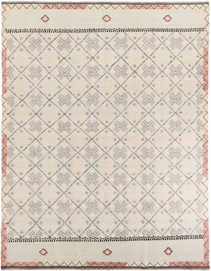 Detail image of 8' 8 x 12' 8 Hand Knotted Moroccan Wool Rug