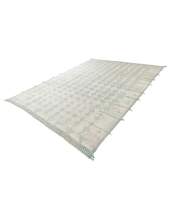 9' 1 x 12' Hand Knotted Moroccan Wool Rug
