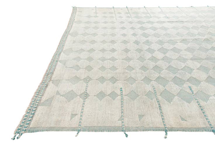 Detail image of 9' 1 x 12' Hand Knotted Moroccan Wool Rug