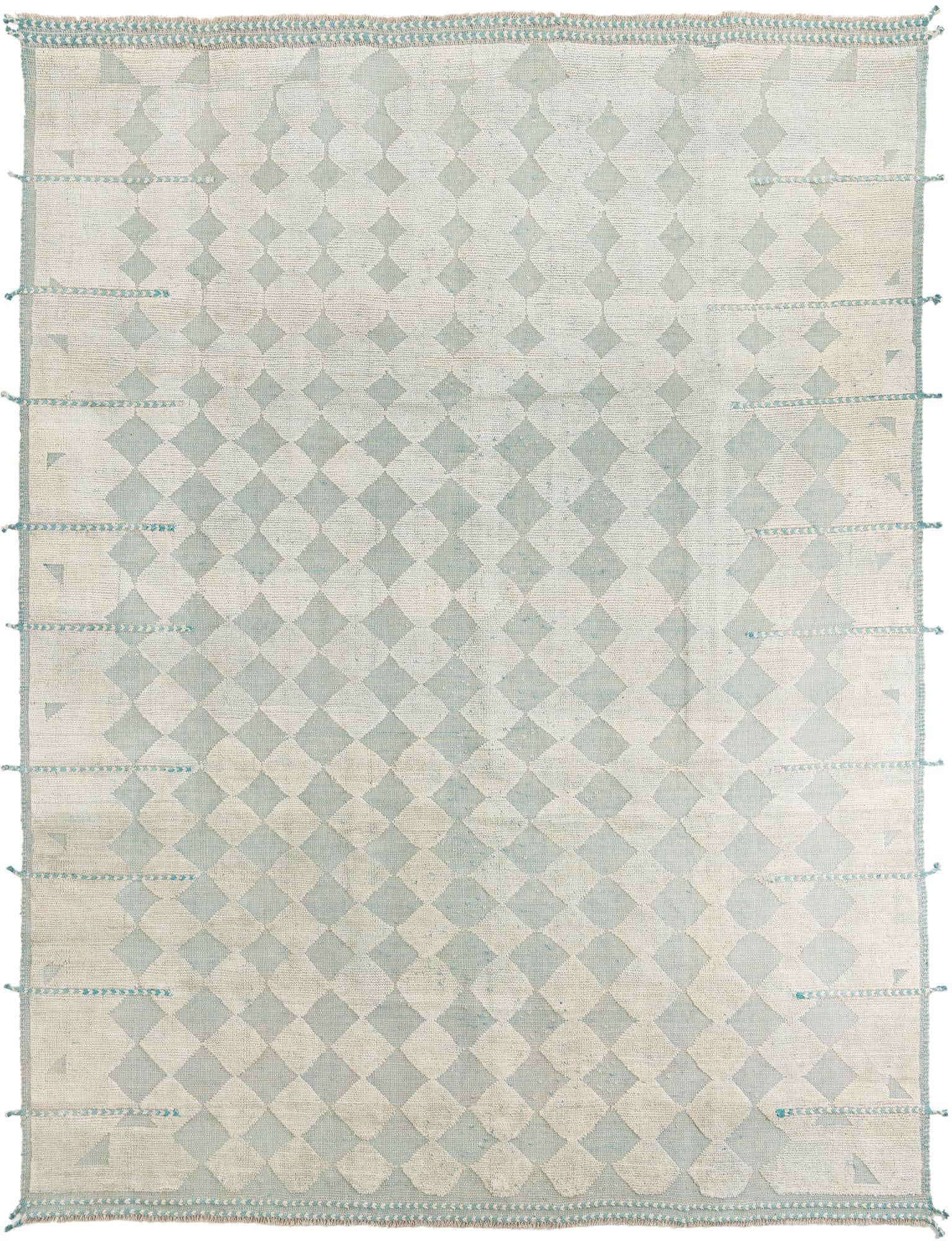 9' 1 x 12' Hand Knotted Moroccan Wool Rug