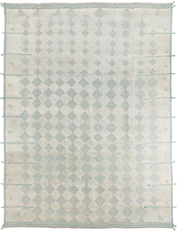 9' 1 x 12' Hand Knotted Moroccan Wool Rug