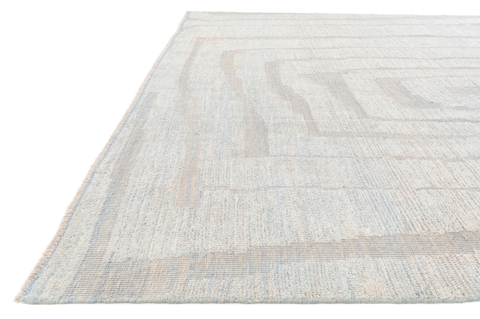 9' 3 x 12' 4 Hand Knotted Moroccan Wool Rug