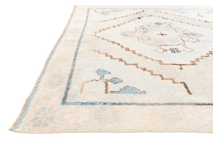 Detail image of 7' 4 x 10' 2 Hand Knotted Moroccan Wool Rug