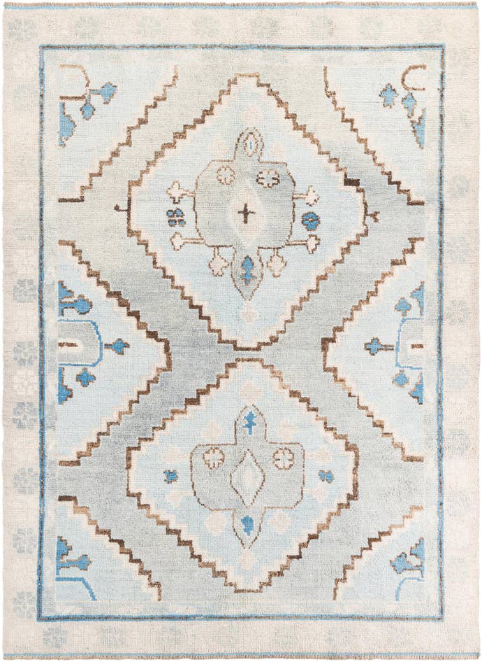 Detail image of 7' 4 x 10' 2 Hand Knotted Moroccan Wool Rug