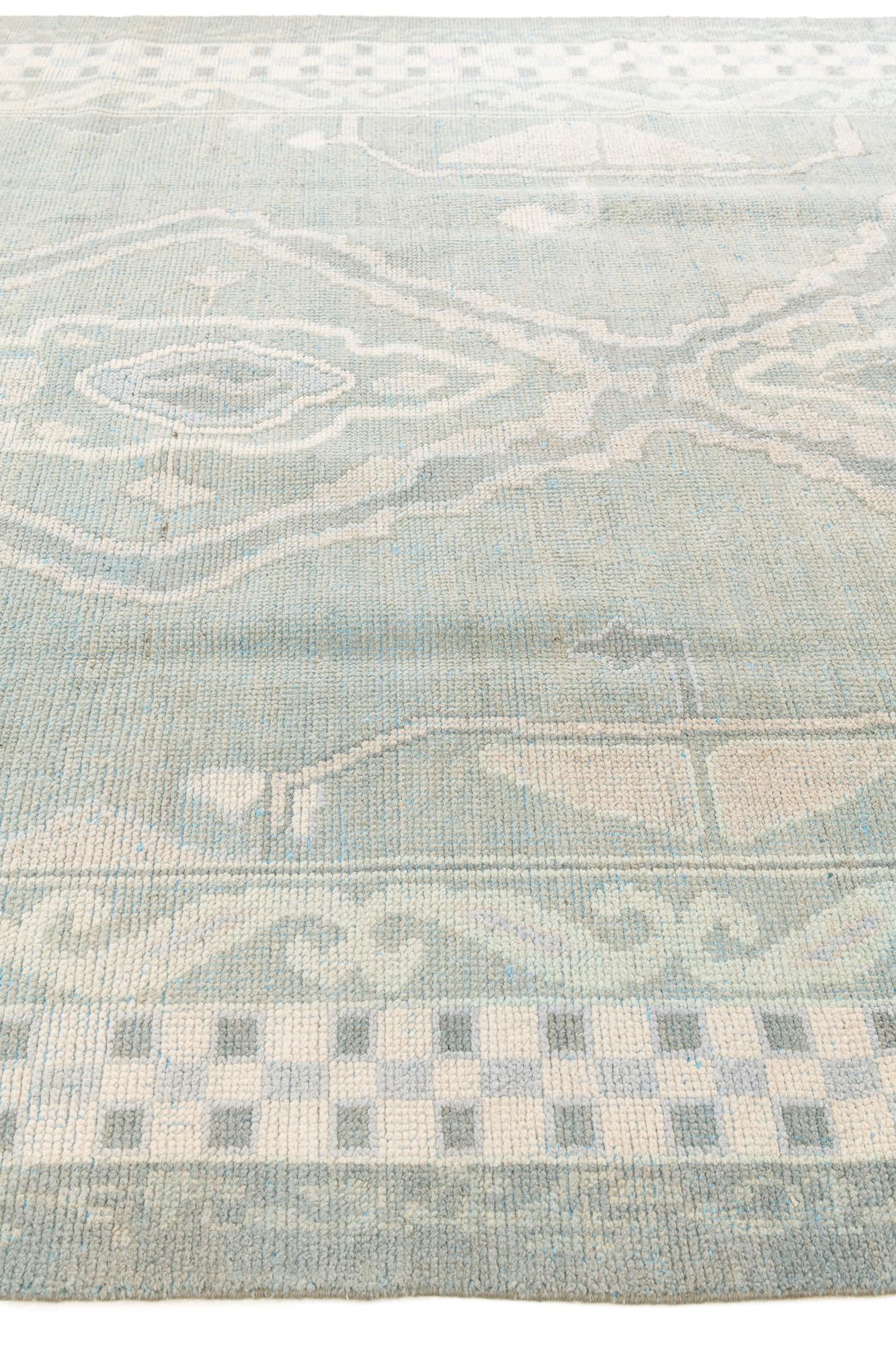 8' 8 x 12' 4 Hand Knotted Moroccan Wool Rug