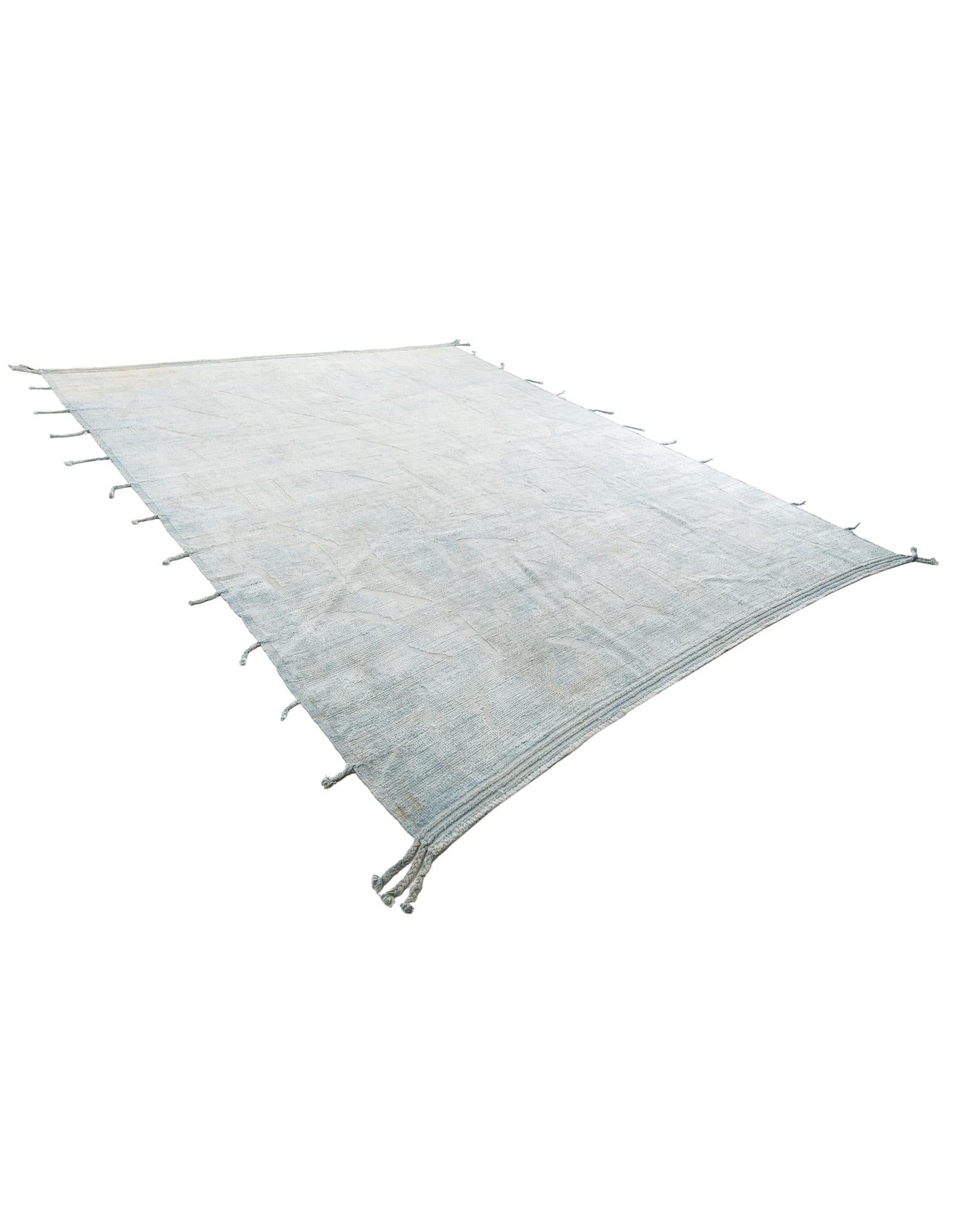 9' x 11' 4 Hand Knotted Moroccan Wool Rug