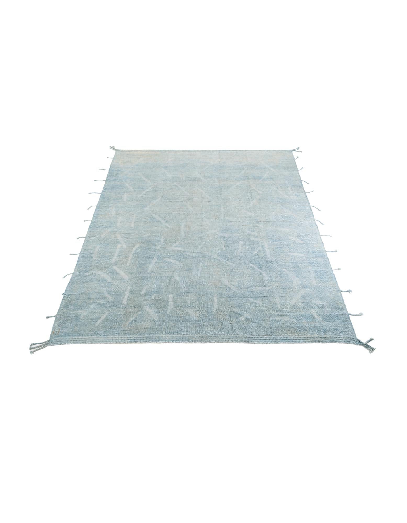 9' x 11' 4 Hand Knotted Moroccan Wool Rug