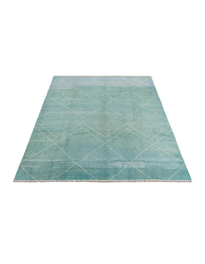8' 1 x 10' Hand Knotted Moroccan Wool Rug