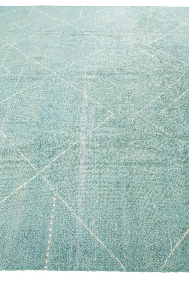 Detail image of 8' 1 x 10' Hand Knotted Moroccan Wool Rug