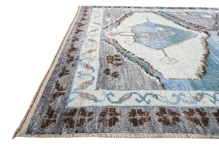 Detail image of 8' x 10' 7 Hand Knotted Moroccan Wool Rug