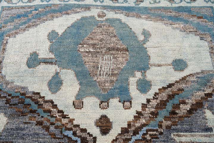 8' x 10' 7 Hand Knotted Moroccan Wool Rug