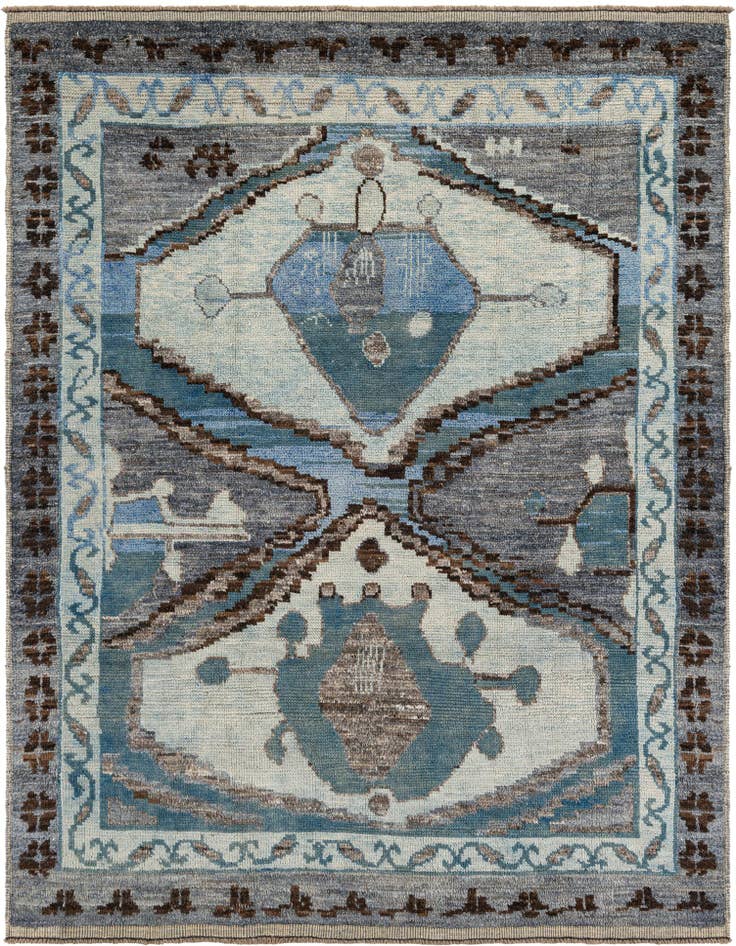 Detail image of 8' x 10' 7 Hand Knotted Moroccan Wool Rug