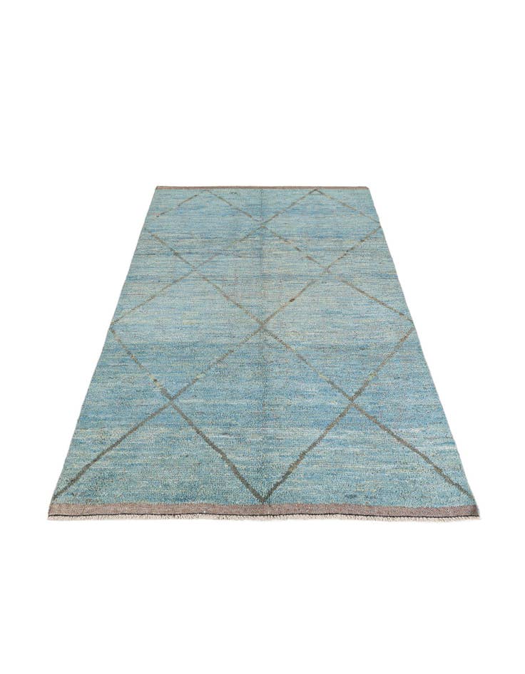 Detail image of 6' x 9' 7  Hand Knotted Moroccan Wool Rug