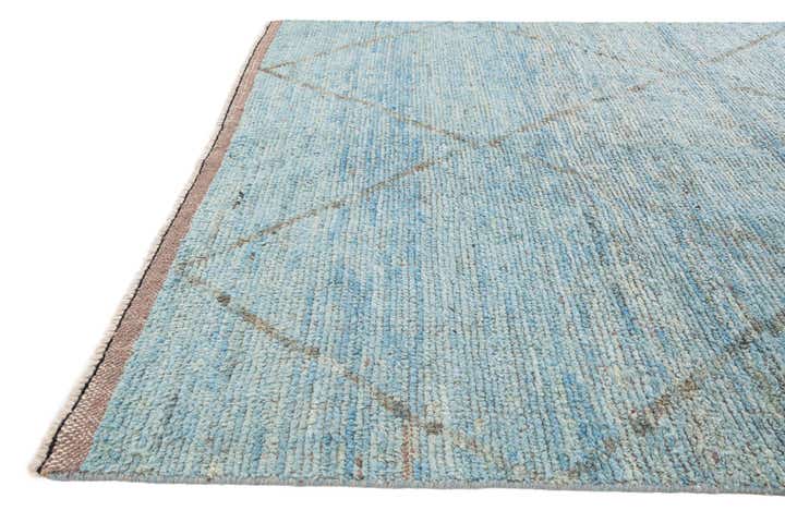 6' x 9' 7 Hand Knotted Moroccan Wool Rug