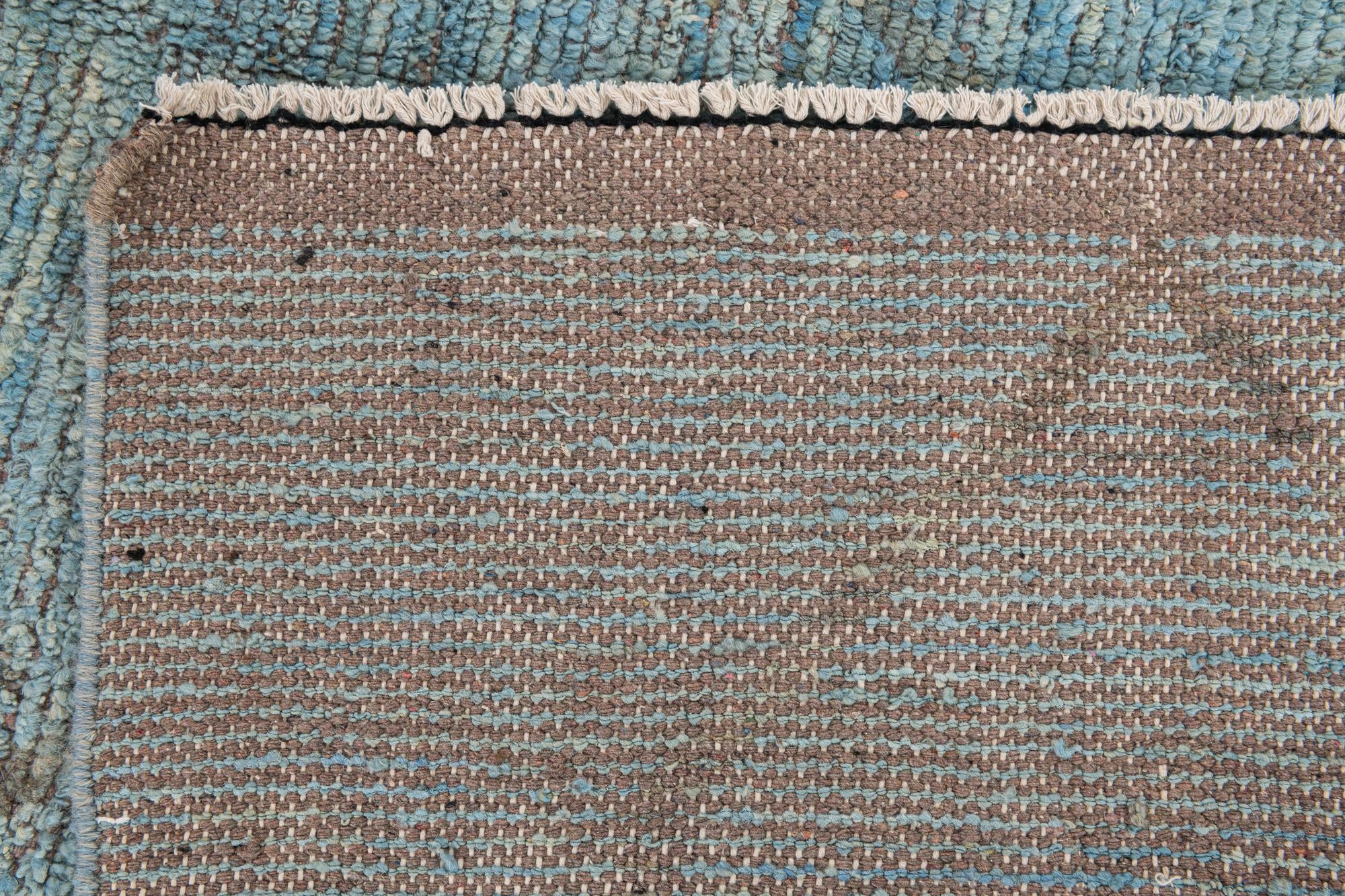 6' x 9' 7 Hand Knotted Moroccan Wool Rug